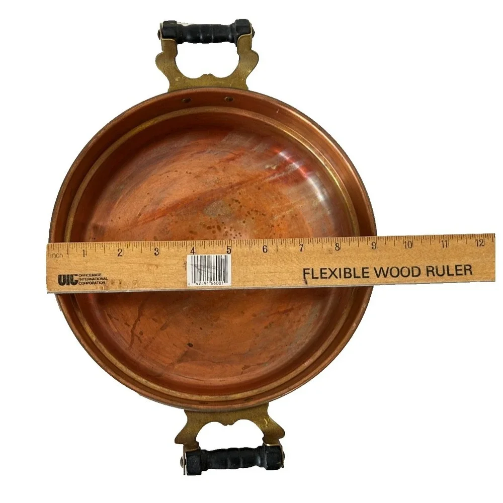 Vintage Coppercraft Guild Copper Serving Dish Lid Clad Aluminum Saute Pan Set 5